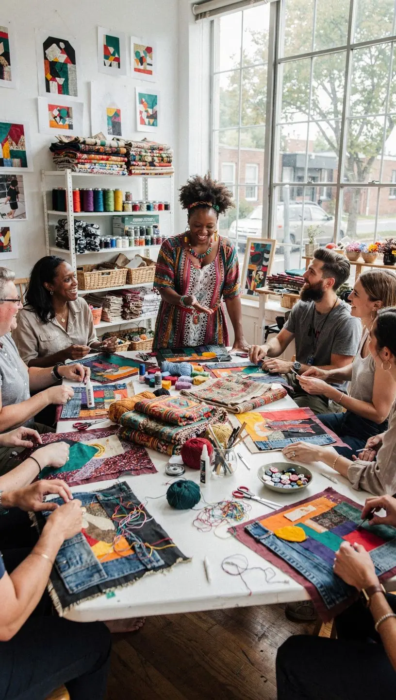 Cultural influences shape local art in creative studios.